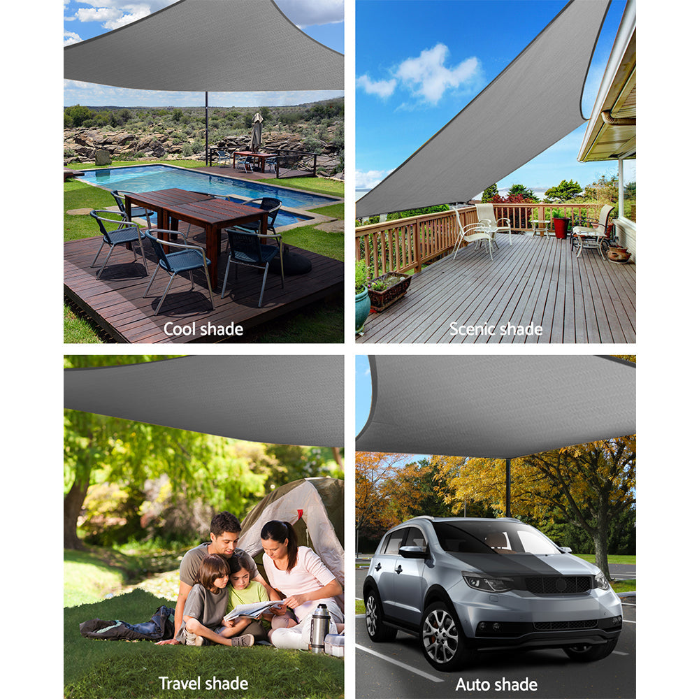 NNEDSZ Sun Shade Sail Cloth Shadecloth Outdoor Canopy Rectangle 280gsm 5x6m-3