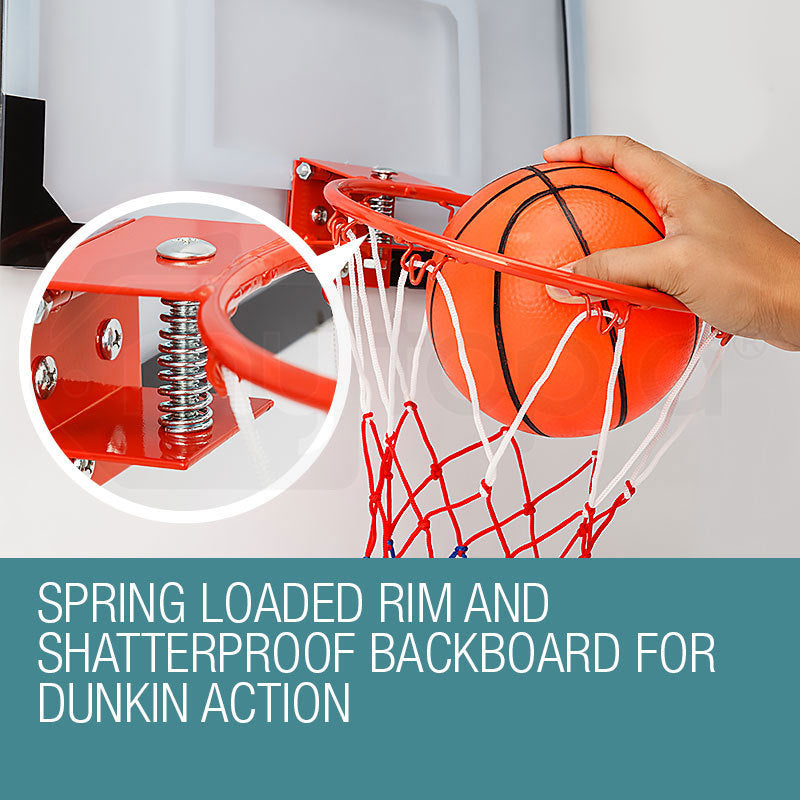 NNEMB Indoor Mini Basketball Hoop Ring Backboard Kit Door Mounted Mount Kid Set-2