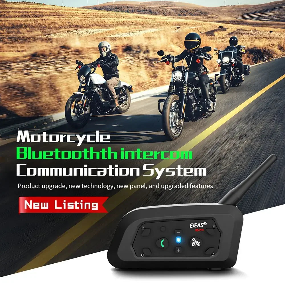 NNEOBA 1200M Bluetooth Motorcycle Helmet Intercom Headset