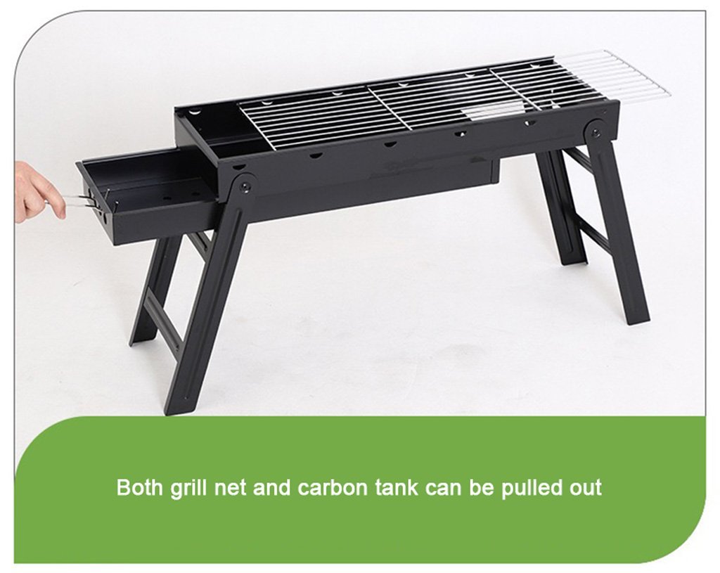 NNEDSZ Foldable Portable BBQ Charcoal Grill Barbecue Camping Hibachi Picnic small-4