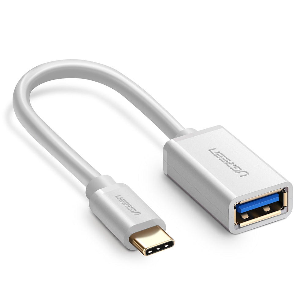NNEDSZ  USB Type-C Male to USB 3.0 Type A Female OTG Cable 15cm - White 30702