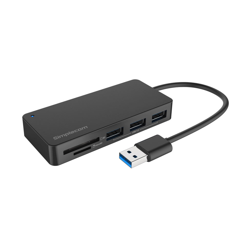 NNEDSZ CH368 3 Port USB 3.0 Hub with Dual Slot SD MicroSD Card Reader