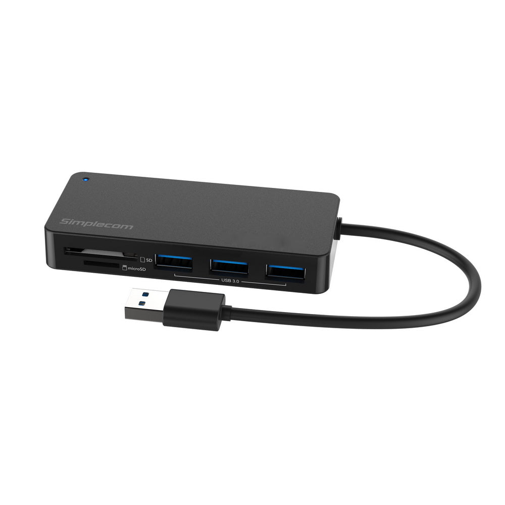 NNEDSZ CH368 3 Port USB 3.0 Hub with Dual Slot SD MicroSD Card Reader