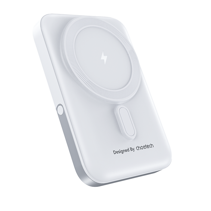 NNEDSZ CHOETECH B743-WH 10000mAh PD20W Magnetic Power Bank with Holder White-1
