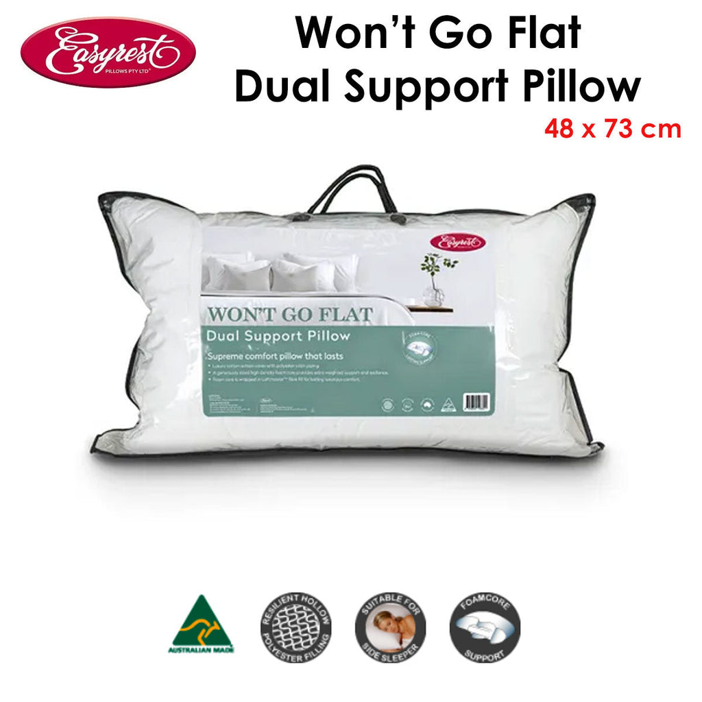 NNEDSZ Easyrest Won't Go Flat Dual Support Standard Pillow 48 x 73 cm-1