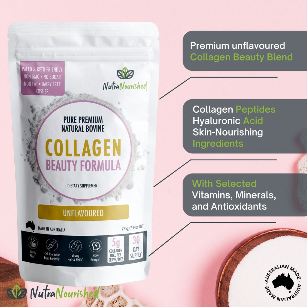 Collagen Beauty Formula Unflavoured - 225g | Nutra Nourished-2