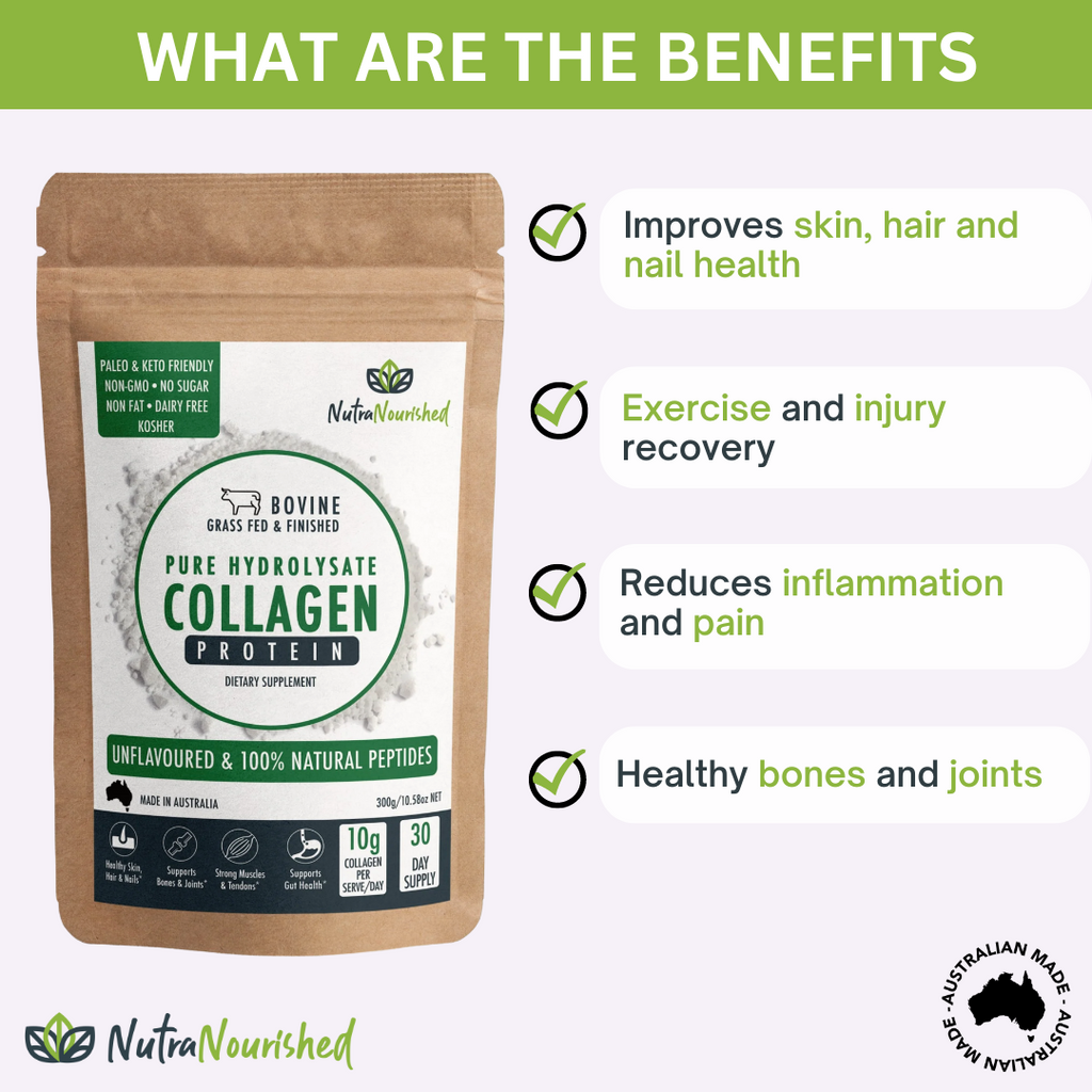 Collagen Peptides Powder Tasteless & Unflavoured - 300g | Nutra Nourished-1