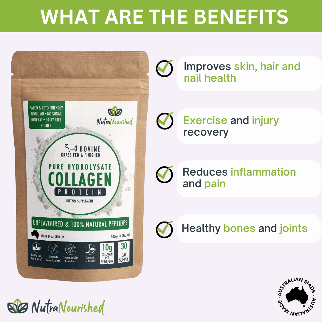 Collagen Peptides Powder Tasteless & Unflavoured - 300g | Nutra Nourished-1