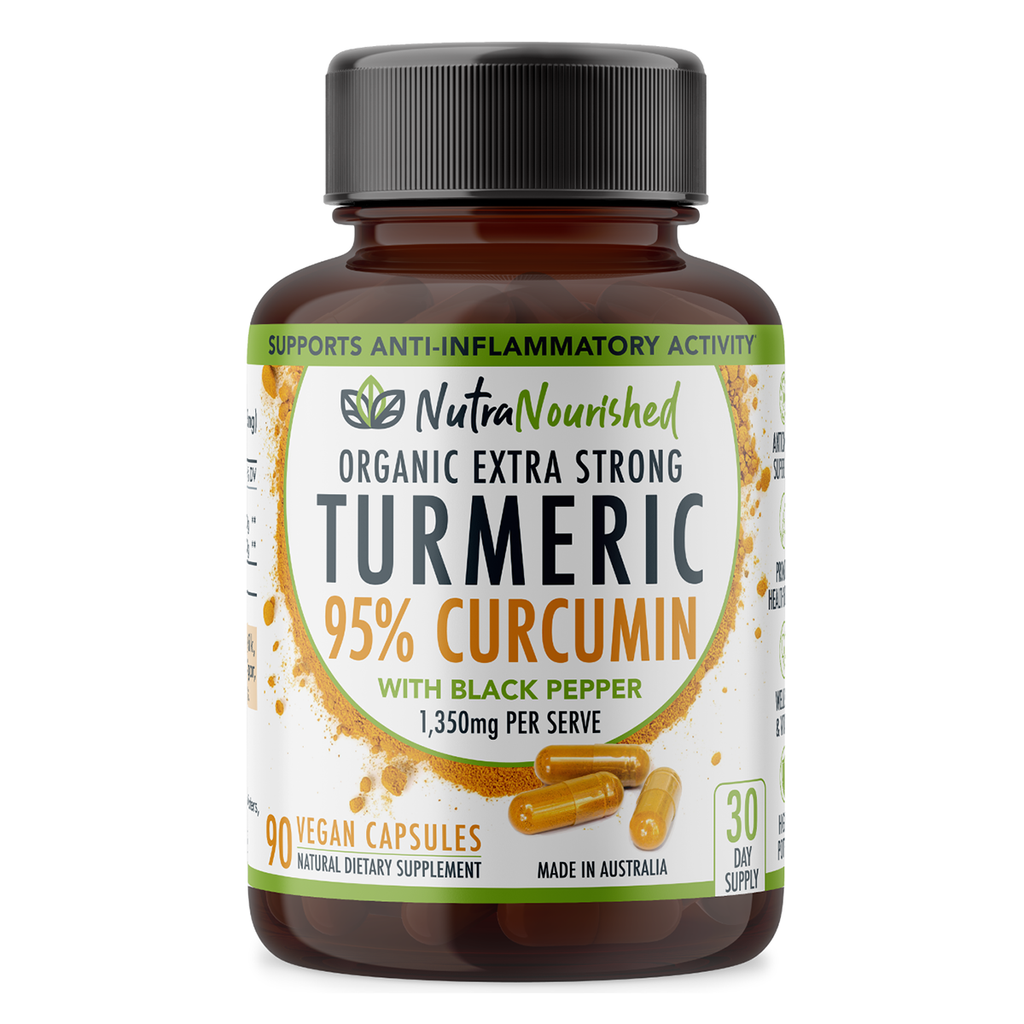 95% Pure Curcumin | Organic Vegan | Turmeric Extract Black Pepper | 90 Capsules-0