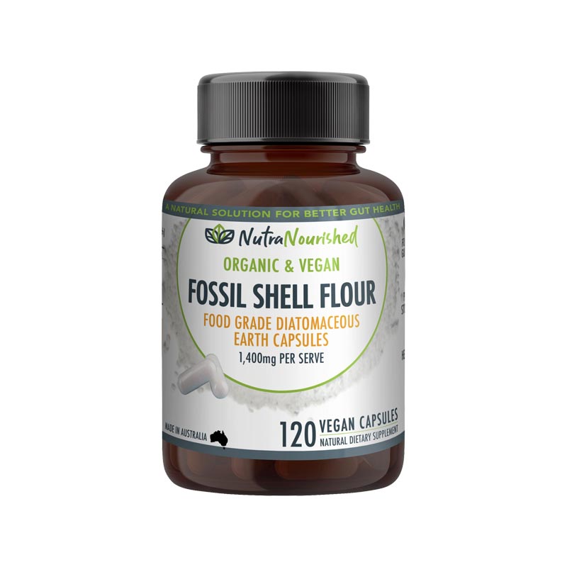 Fossil Shell Flour | Diatomaceous Earth 120 Capsules | Nutra Nourished-0