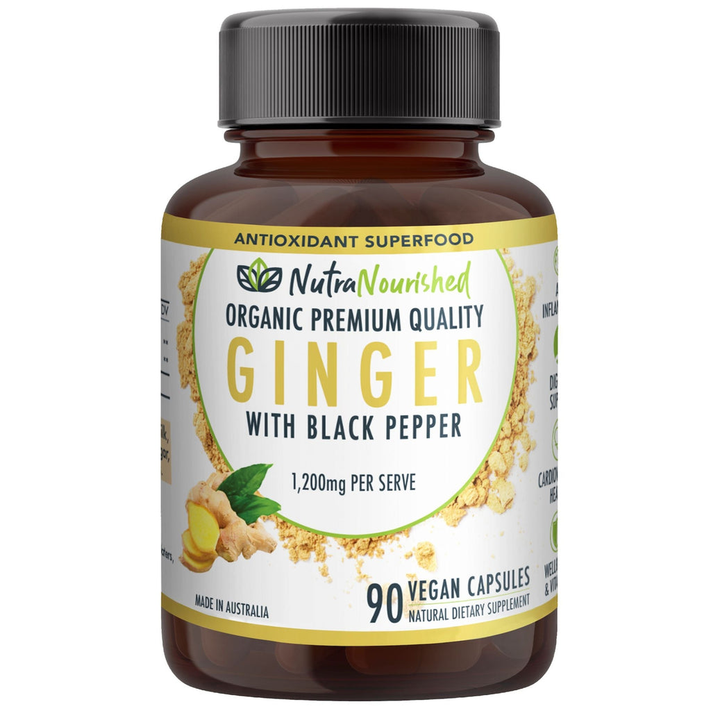Ginger Capsules Organic Vegan - 90 Vegan Capsules | Nutra Nourished-0