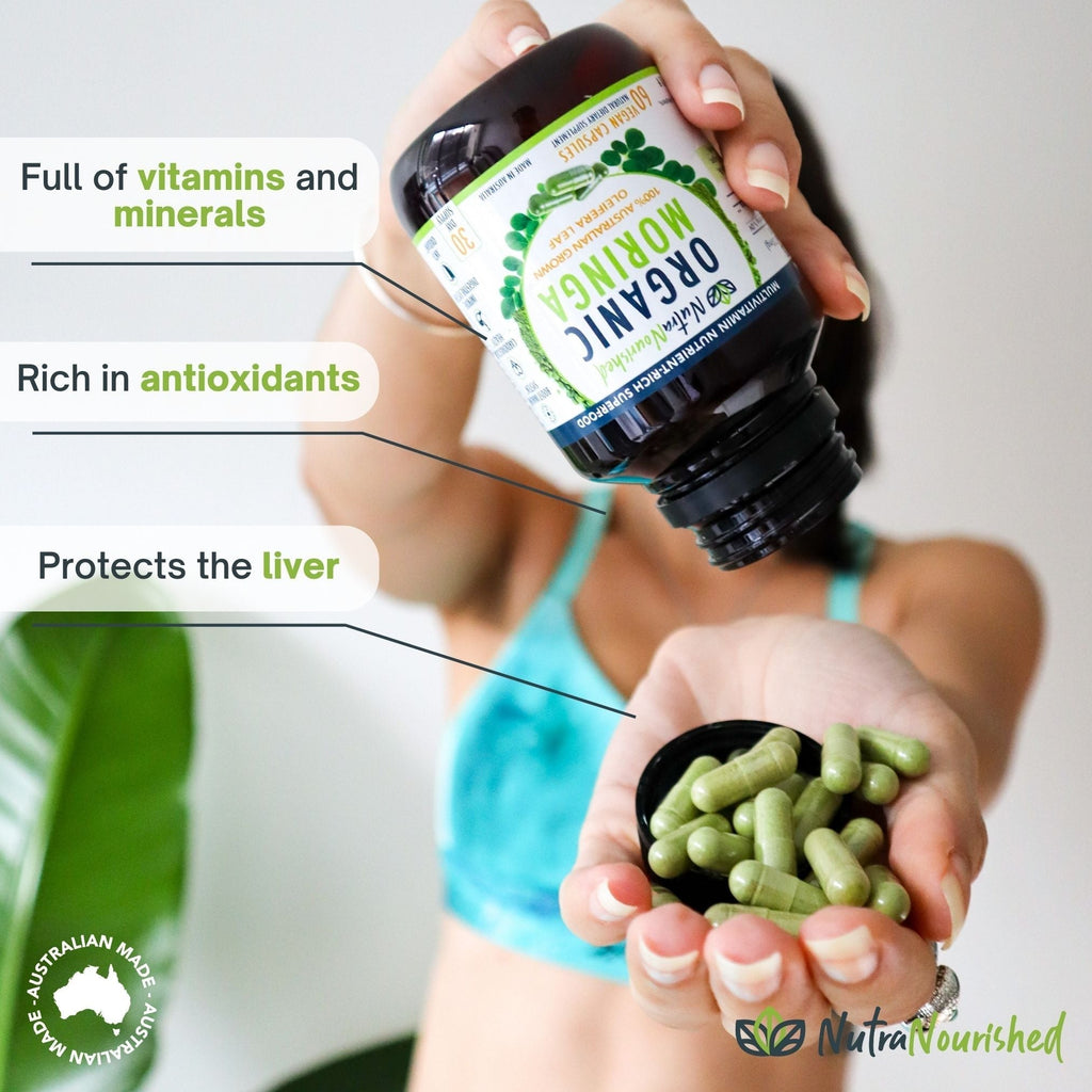 VALUE BUNDLE: Organic Pure Moringa Leaf Capsules - Australian Grown - 2 x 60 Vegan Capsules (2 Months Supply)-3