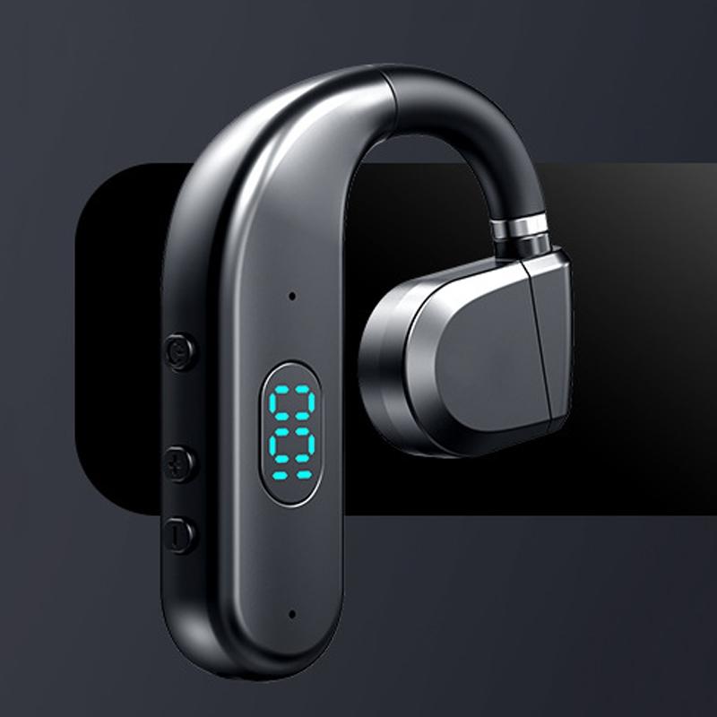 NNEDSZ Wireless Bluetooth Headphone With Digital Display - Black - White