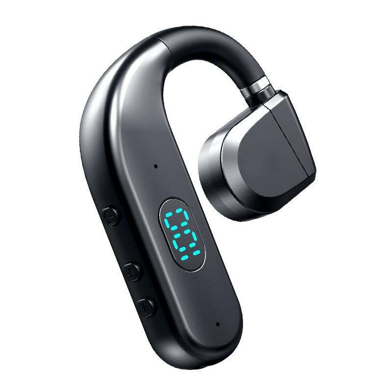 NNEDSZ Wireless Bluetooth Headphone With Digital Display - Black - White