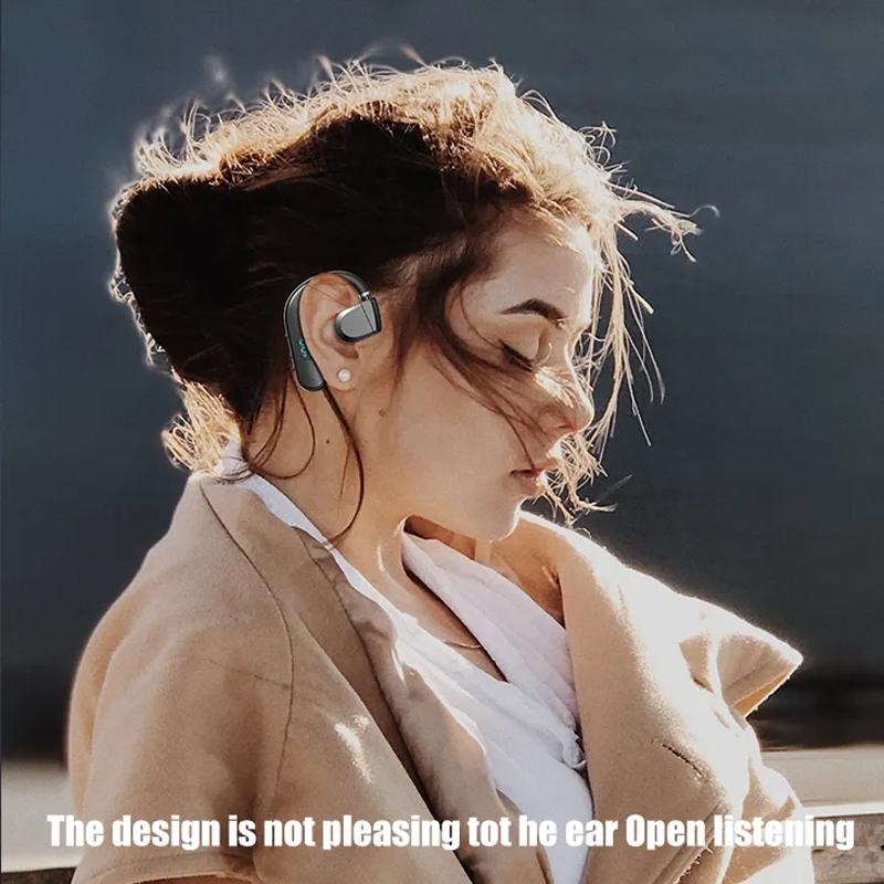 NNEDSZ Wireless Bluetooth Headphone With Digital Display - Black - White