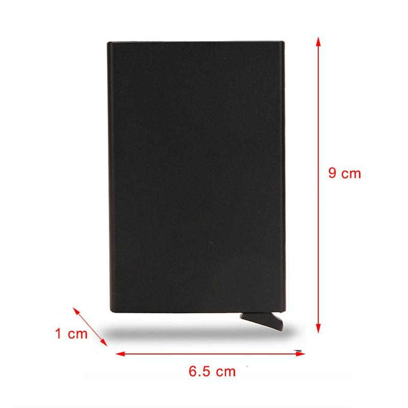 NNEDSZ Metal Rfid Card Holder Wallet - Compact Design - Silver-2