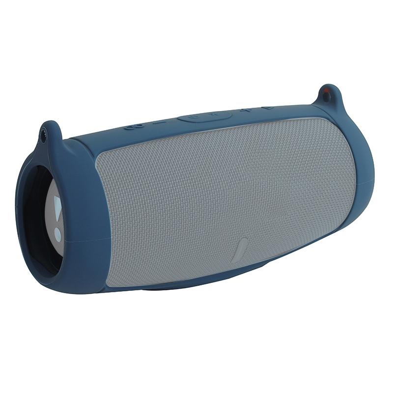 NNEDSZ Portable Silicone Speaker Cover With Shoulder Strap & Carabiner For Jbl Charge 5 - Blue-1