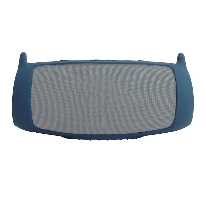 NNEDSZ Portable Silicone Speaker Cover With Shoulder Strap & Carabiner For Jbl Charge 5 - Blue-4