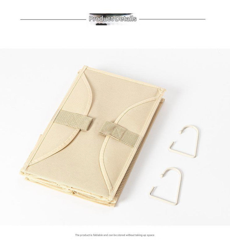 NNEDSZ Off White Hanging Dustproof Storage Bag - Multi-Layer Organizer for Bags, Clothes & Accessories, 4-Tier Non-Woven Fabric-4