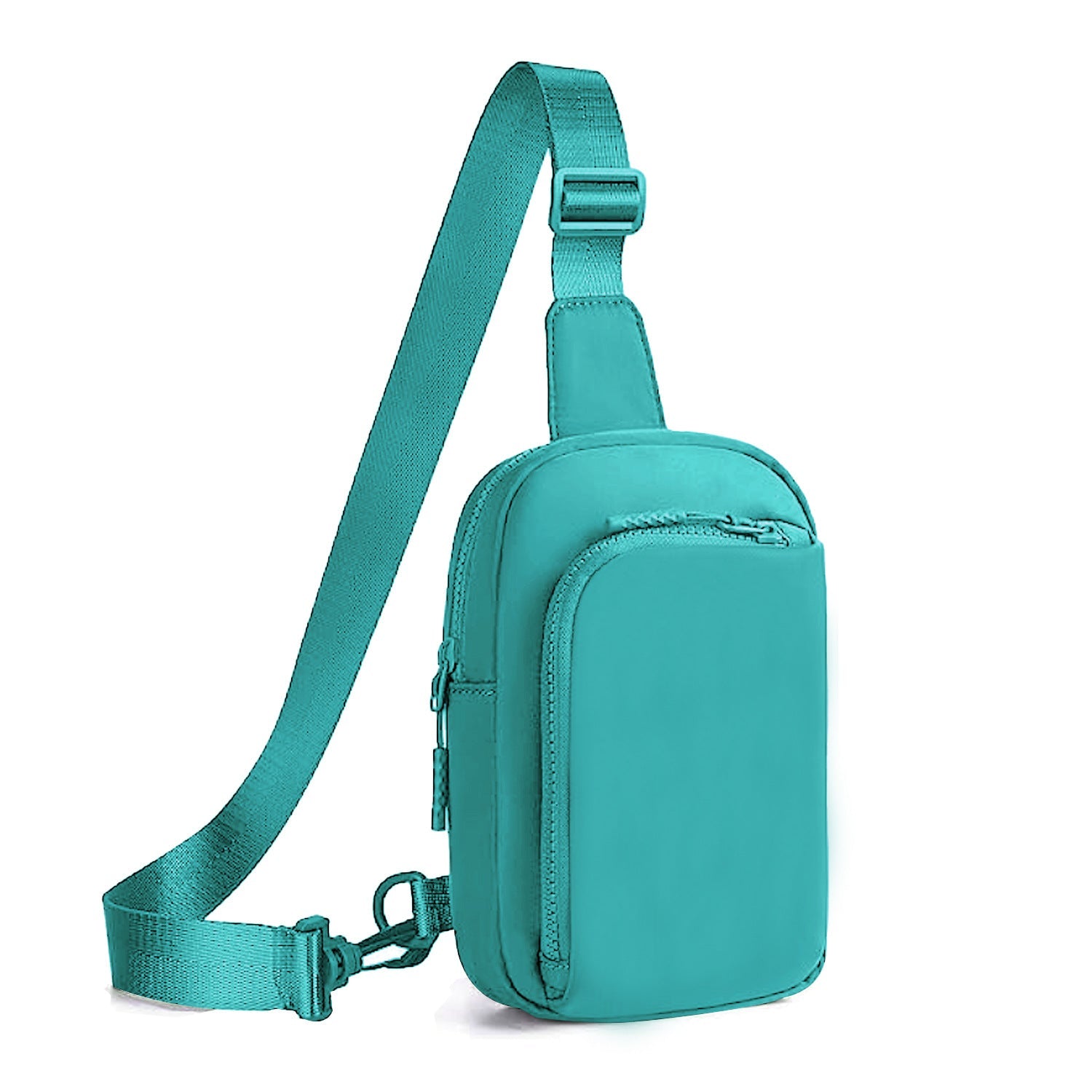 NNEDSZ Teal Trendy Waterproof Sling Bag - Lightweight Crossbody Chest Pack, Adjustable Strap-0