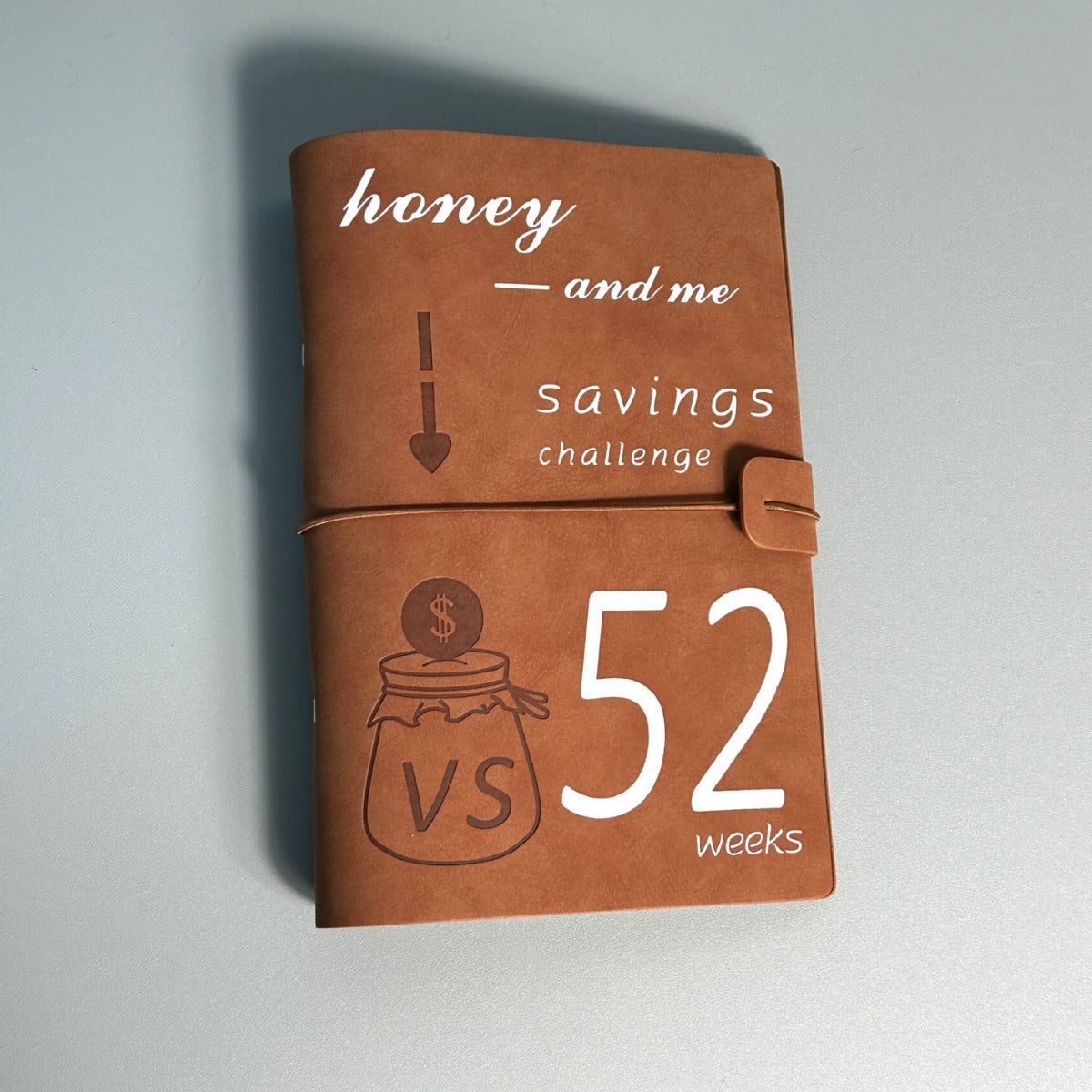 NNEDSZ Orange 52-week couple's savings challenge binder - 6-ring financial planner set (2 books)-0