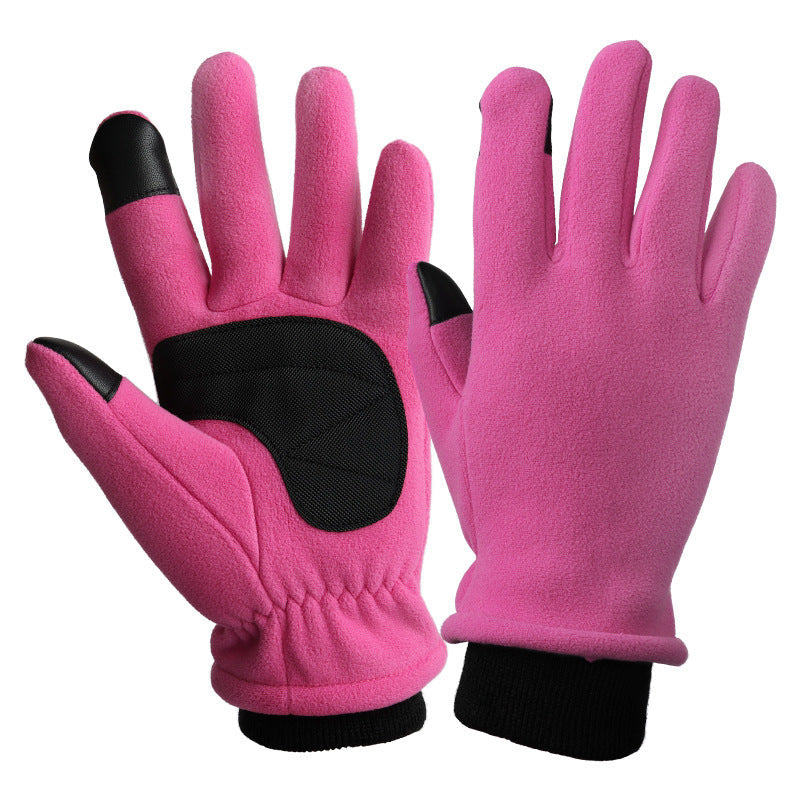 NNEDSZ S Pink Warm Windproof Touchscreen Gloves - Anti-Slip Grip for Winter Cycling & Outdoor Sports-0
