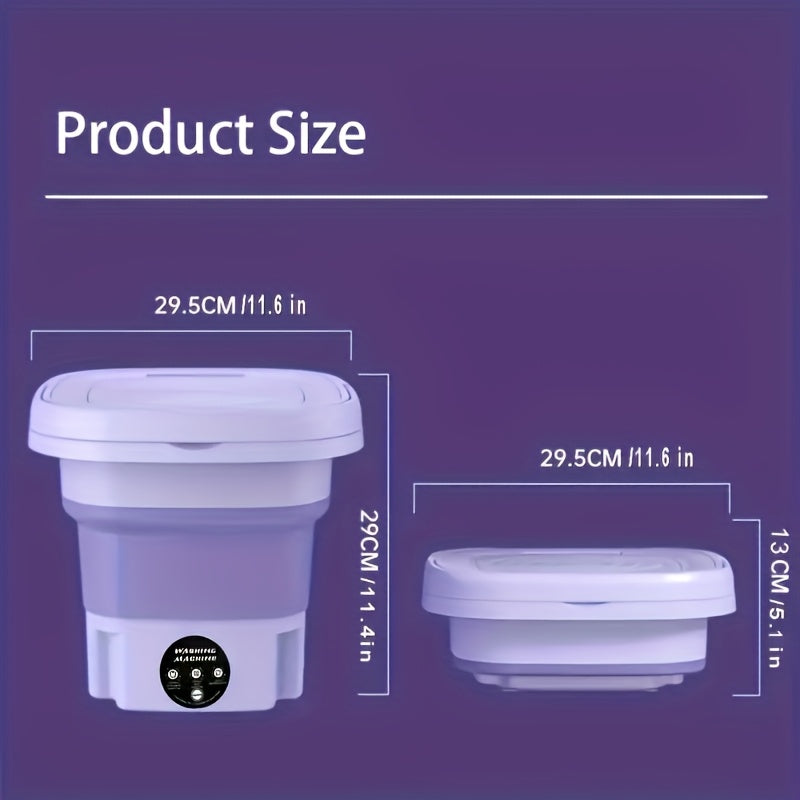 NNETM Collapsible Mini Washing Machine 8L for Travel & Home-3