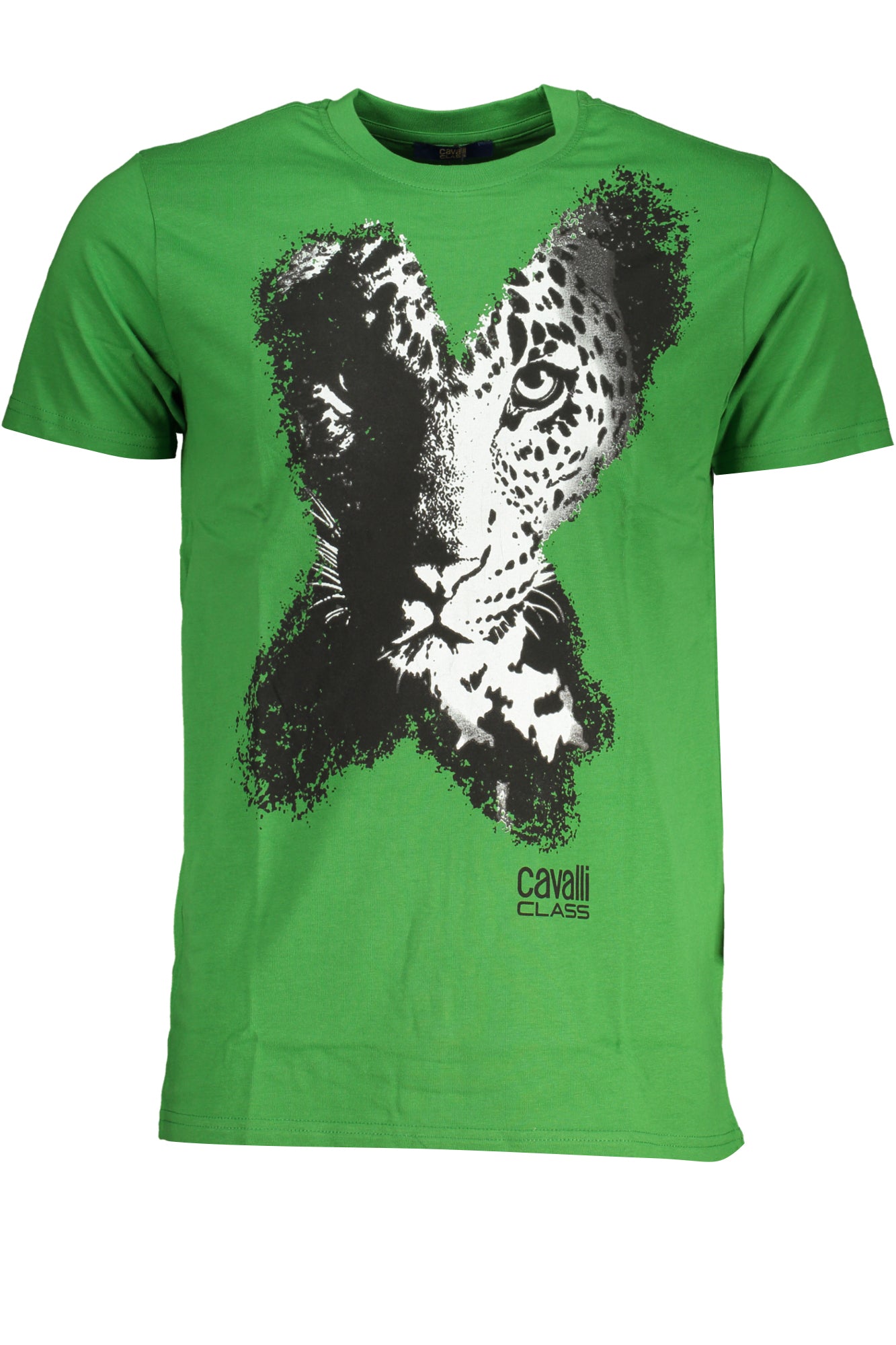 CAVALLI CLASS GREEN MEN'S SHORT SLEEVED T-SHIRT-0