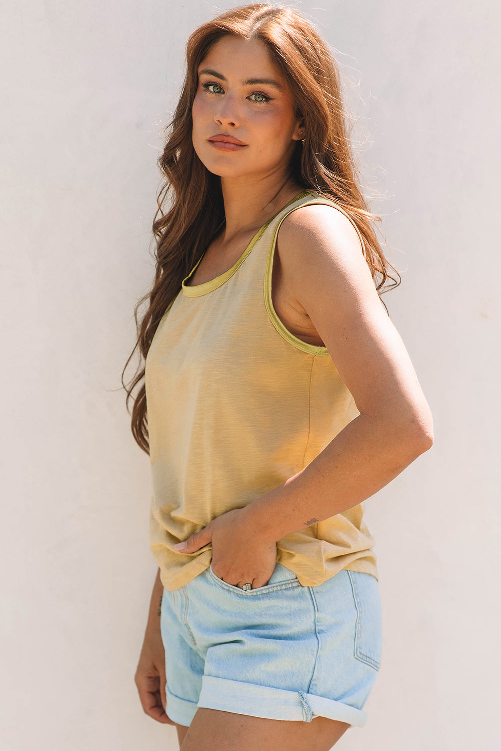 Skyla Metallic Sheen Tank Top-4