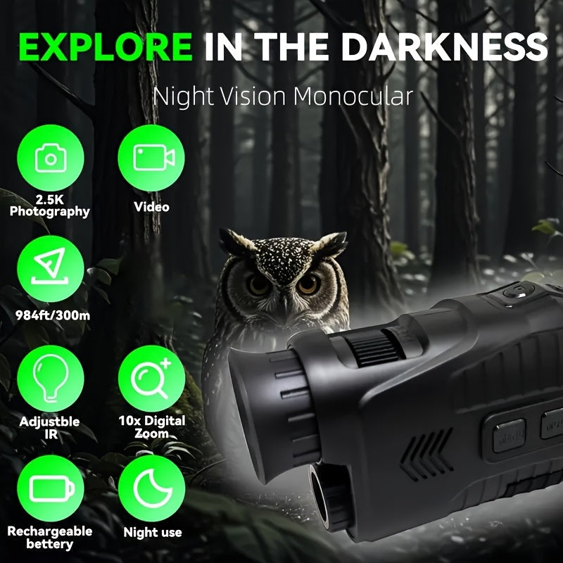 NNETM 10X Digital Zoom Infrared Monocular with LED Light-3