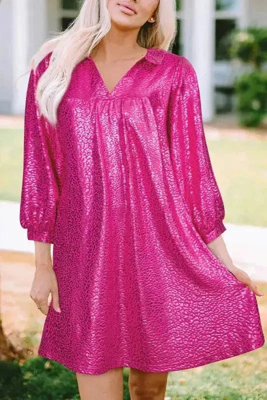 Scarlet Sheen Leopard Babydoll Dress