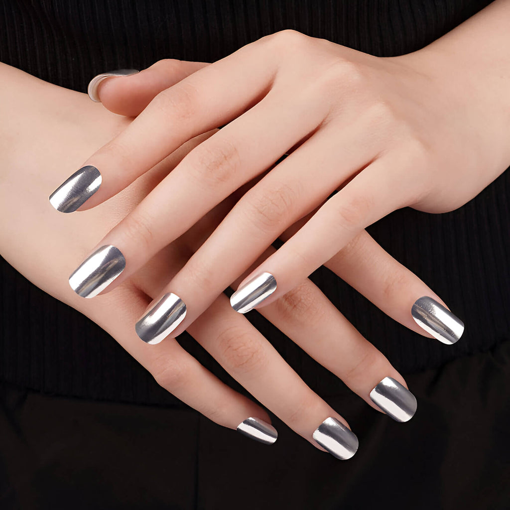 Láminas de Gel - Silver Sheen - Nooves Nails
