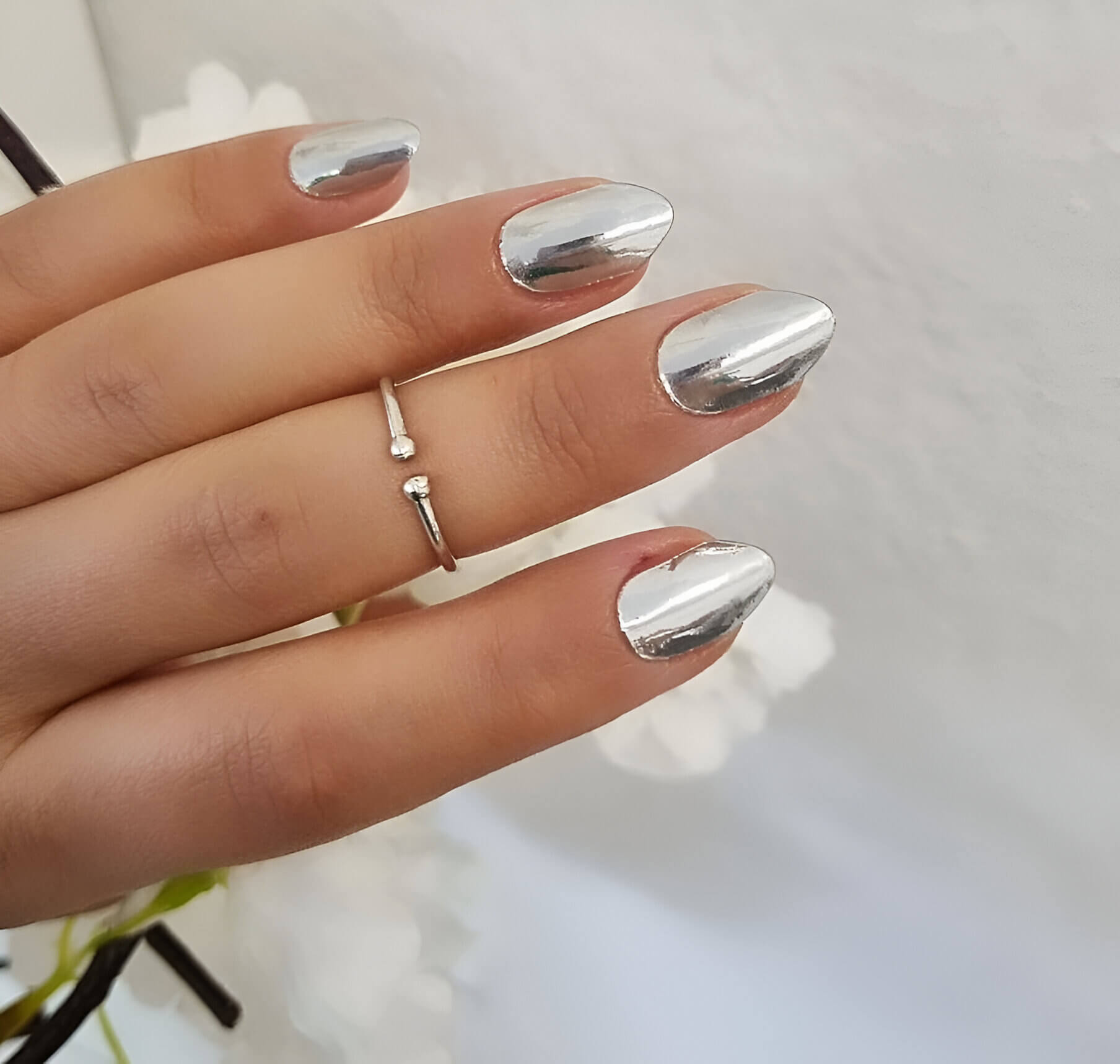 Láminas de Gel - Silver Sheen - Nooves Nails