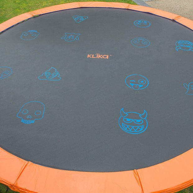 NNEDPE 12ft Replacement Trampoline Jumping Mat - Emoji-0